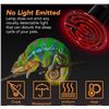 Image 1 : 25W 110V E27 Black Ceramic Heat Lamp for Pets