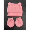 Image 2 : Lot of 4 DRESHOW Newborn Baby Beanie Hat and Mittens Set for 0-3 Months