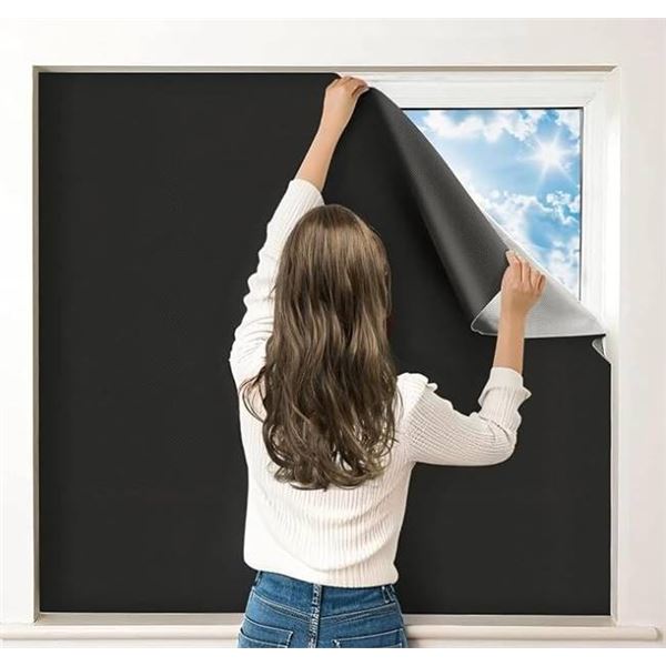 DIY-Shade Portable Stick-On Blackout Blinds for Windows, 100 Percent Blackout