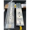 Image 3 : Lot of 2 – Drawer Slides with Lock, 20 inch, Heavy-Duty Industrial Steel
