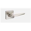 Image 1 : Weiser Elements Keyed Entry Lever, SmartKey Security, Satin Nickel Finish