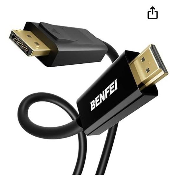 Lot of 2 – Benfei DisplayPort to DisplayPort Cable, Model 000163, 6 Feet