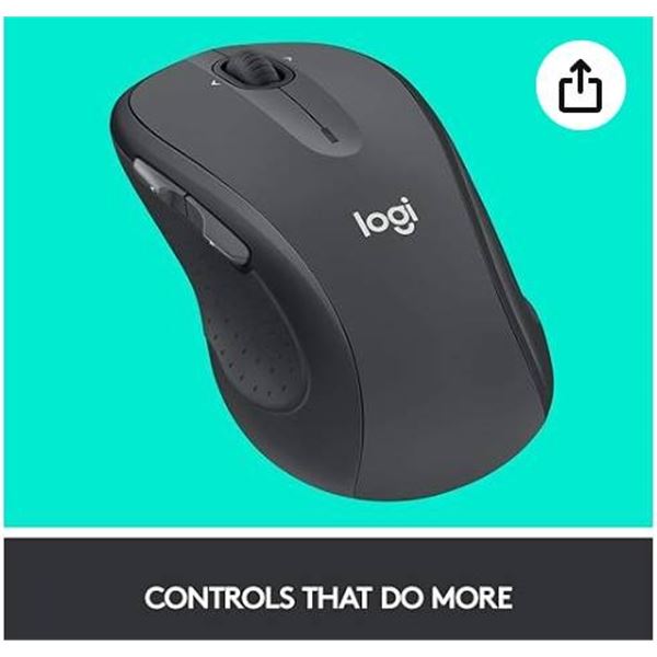 Logitech M510 Wireless Computer Mouse for PC with USB Unifying Receiver – Graphite