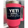 Image 3 : YETI Rambler 42 Oz Straw Mug in Tropical Pink with Stainless Steel Build