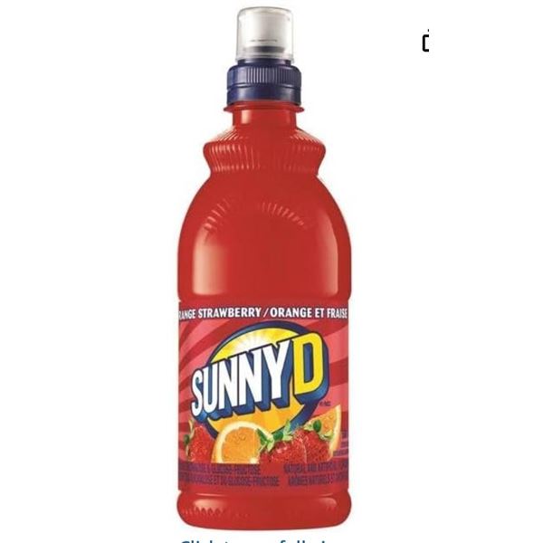 Sunny D Orange Strawberry Drink 10-Pack, 500 mL Bottles