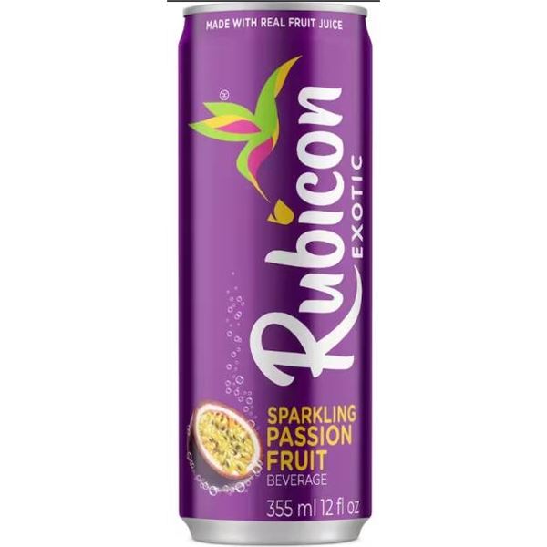 Rubicon Exotic Sparkling Passion Fruit Beverage 10-Pack, 355ml Cans