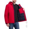 Image 1 : Nautica Mens Heritage Red  Hooded Winter Jacket, Size Small (S/P)