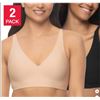 Image 1 : Buffalo David Bitton Wire-Free Seam-Free Wireless Bra 2 Pack, Size S/P
