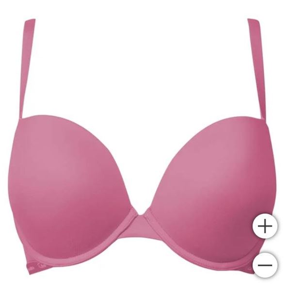 Calvin Klein 2 Pack Push Up Plunge Bras, Size 34B Pink And Grey