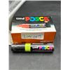 Image 2 : Uni POSCA Fluorescent Poster Marker, PC-85F Yellow, Lot of 5