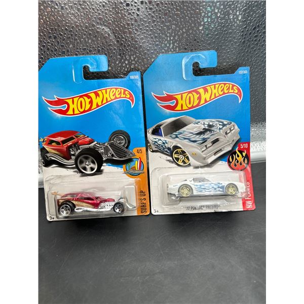 Lot of 2 Hot Wheels Surf Crate and ’77 Pontiac Firebird Die-Cast Cars
