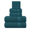 Image 1 : GLAMBURG Ultra Soft 8-Piece Towel Set – 100% Pure Ringspun Cotton, Contains 2 Oversized Bat