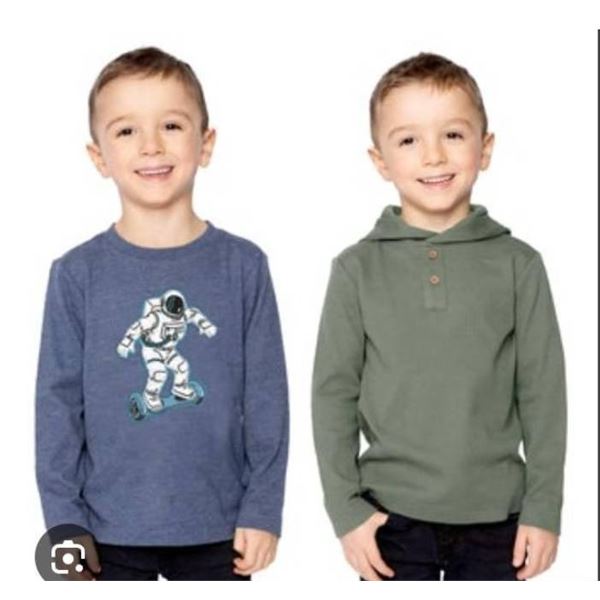 Pekkle Two-Pack Top Set With Hooded Design and Graphic, Size 7