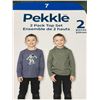 Image 3 : Pekkle Two-Pack Top Set With Hooded Design and Graphic, Size 7