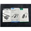 Image 1 : Lot of 3 Adapters: UGREEN USB to Ethernet, BENFEI HDMI to VGA, Sabrent USB-C Audio