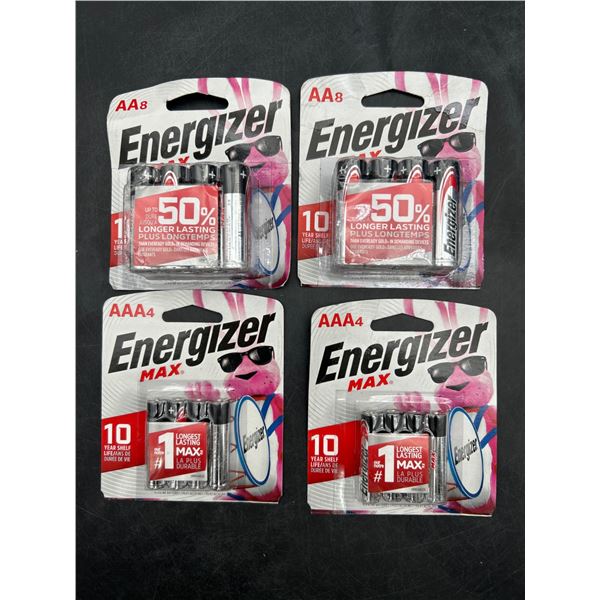 Lot of Energizer 2 – 8 Packs Max AA and 2- 4 Packs AAA Batteries,