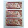 Image 2 : Three Bank of Canada $2 Bills Featuring Queen Portrait