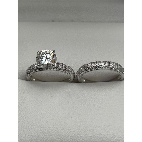 $2020 APPRAISED 4.00 CARAT SOLITAIRE WEDDING RING SET