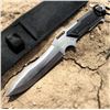 Image 1 : Defender-Xtreme Full Tang 12″ Silver Combat Ready Hunting Knife With Sheath #6704