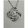 Image 1 : $1060 APPRAISED 1.00 CARAT LOVE KNOT PENDANT & CHAIN