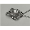 Image 3 : $1060 APPRAISED 1.00 CARAT LOVE KNOT PENDANT & CHAIN