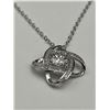Image 4 : $1060 APPRAISED 1.00 CARAT LOVE KNOT PENDANT & CHAIN