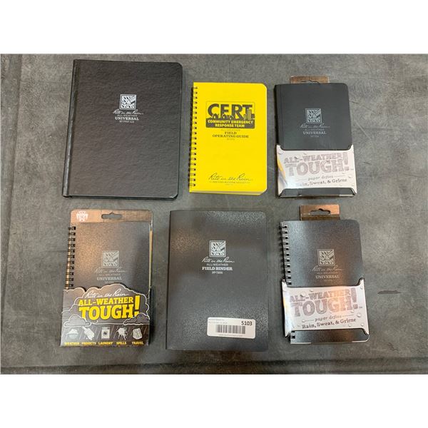 Rite in the Rain All-Weather Notebooks and CERT Speedwriting Reference Book Lot MIXED LOT