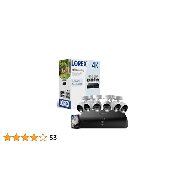 Lorex 4K Fusion DVR Wired Security System with Dual Warning Lights