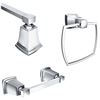 Image 1 : Moen Boardwalk Two-Handle Low-Arc Bathroom Faucet in Chrome