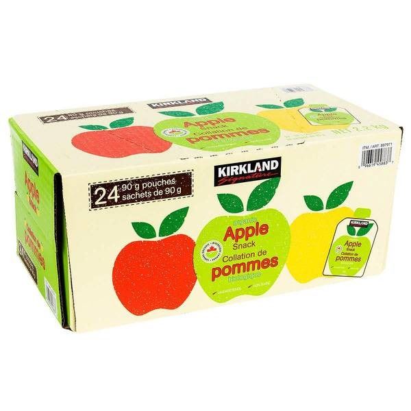 Kirkland Apple Snack 24-Pack, 90g Pouches
