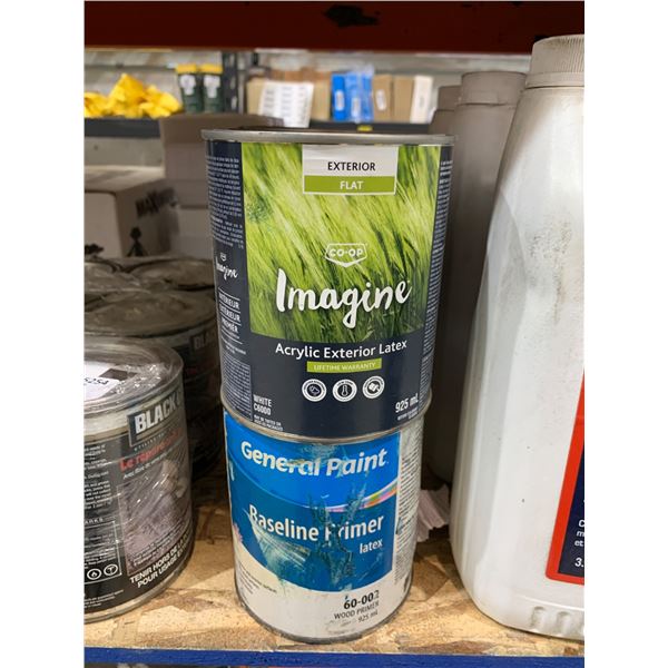 Co-op Imagine Exterior Acrylic Latex and General Paint Baseline Primer Set 4 Total Cans