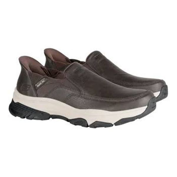 Skechers Swift Fit Chocolate Slip-On Shoes, Memory Foam, Size 10