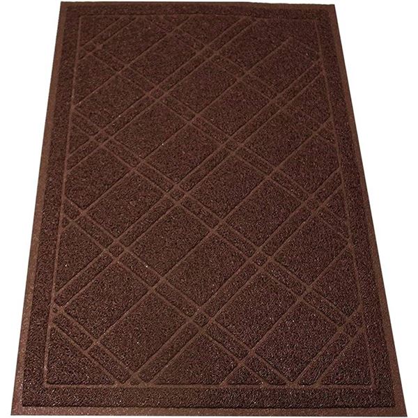 SlipToGrip 35×23 Inches Waterproof Door Mat BROWN