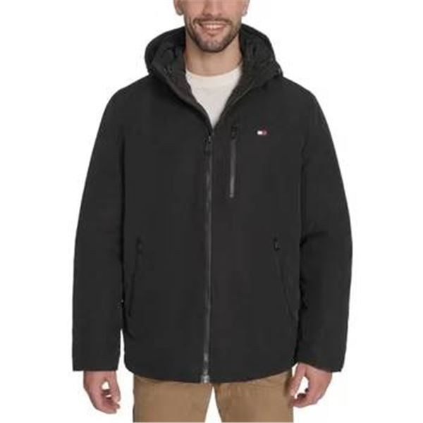 Men’s Black Jacket with Hood, Model 5281
