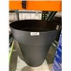 Image 1 : Large Black Tapered Plastic Planter Pot