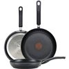 Image 1 : T-Fal Nonstick Fry Pan Cookware Set, 3 Pieces With Thermo Spot Indicator