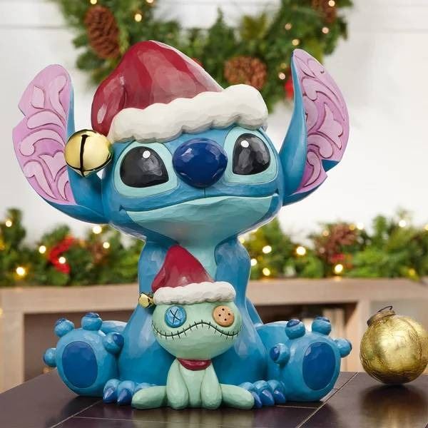 Disney Stitch Santa Figurine With Scrump Holiday Decor
