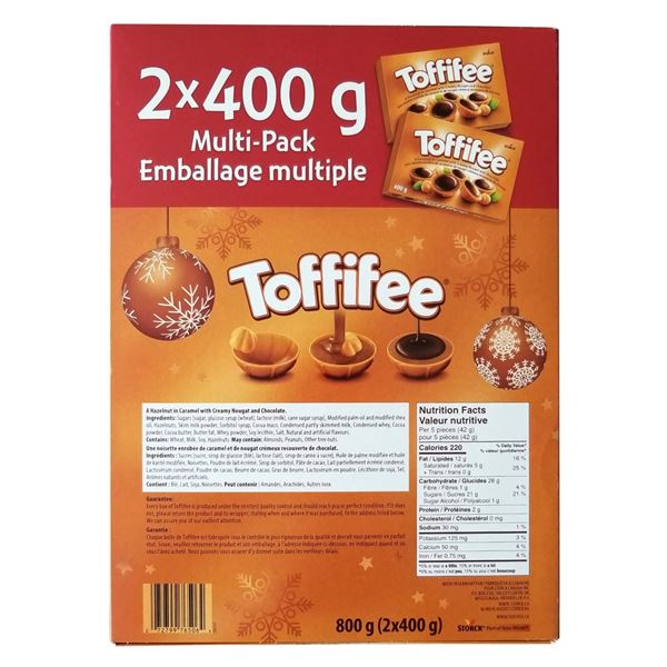 2 x 400g Toffifee Hazelnut Caramel Chocolates