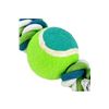 Image 1 : Green and Blue Rope Tug Toys with Tennis Balls, Set of 4