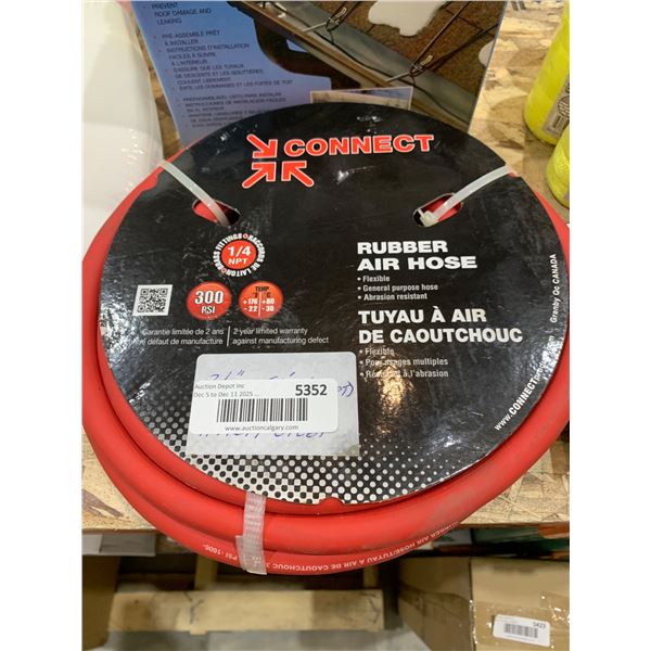 Connect Rubber Air Hose, 300 PSI, 1/4 NPT