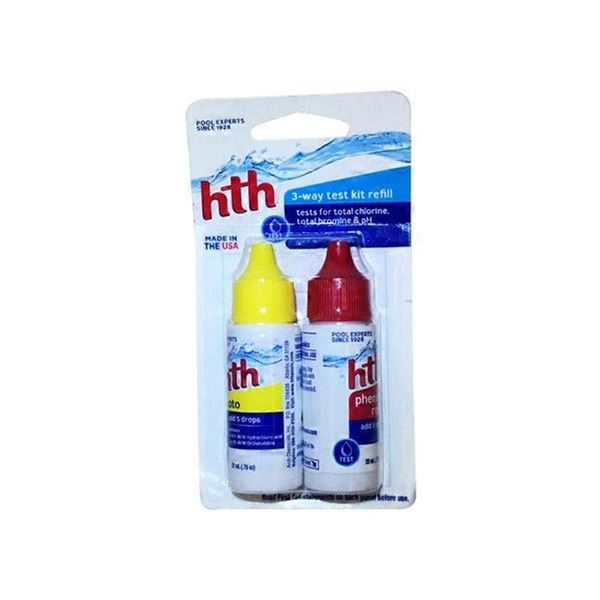 HTH 3-Way Test Kit Refill with Two Bottles LOT OF 11