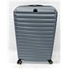 Image 1 : Gray Hard-Shell Rolling Suitcase with Four Wheels
