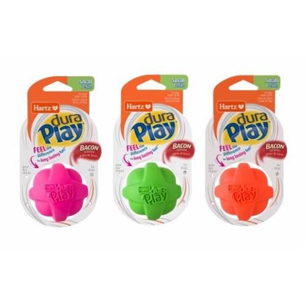 Hartz Dura Play Dog Toy Assorted Colors with Bacon Scent 3 x 3 packs