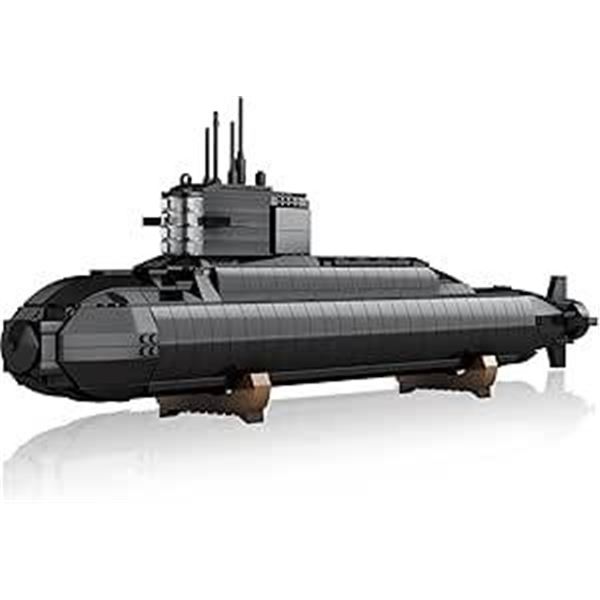 Military World-Strategic Nuclear Submarine Building Block Model, 1498 Pieces