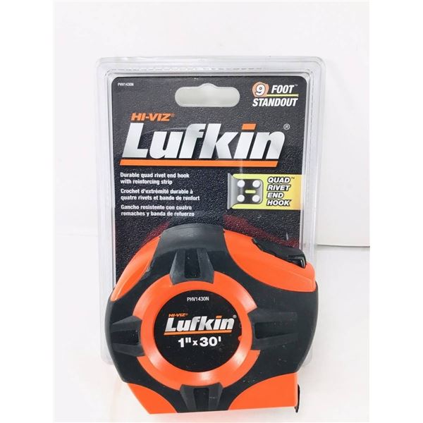 Lufkin 25mm x 8m Hi-Viz Measuring Tape with Quad-Rivet Hook Lot of 2