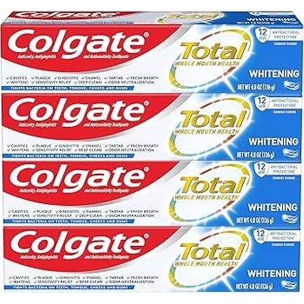 Colgate Total Active Clean Toothpaste Whitening Formula 4 x 75 mL