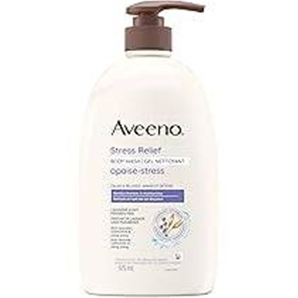 Aveeno Stress Relief Body Wash 2 x 975 mL Pump Bottle