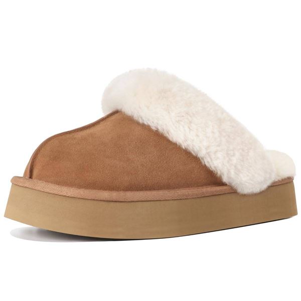 Kirkland Ladies’ Shearling Platform Slipper, Size 9, Item 7771761