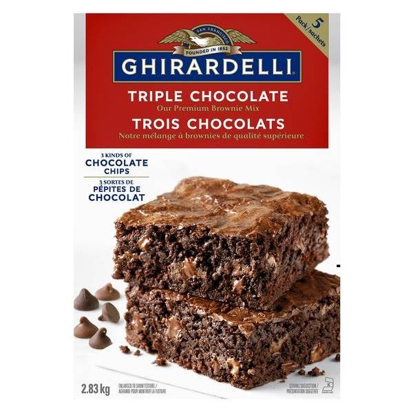 Ghirardelli Triple Chocolate Premium Brownie Mix, 2.83 Kg