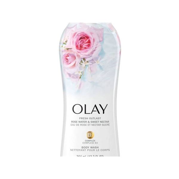 Olay Fresh Outlast Body Wash Set 700ml Each with Rose Water and Sweet Nectar 3 Pack